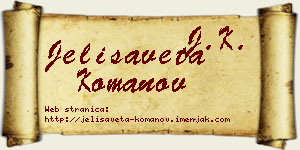 Jelisaveta Komanov vizit kartica